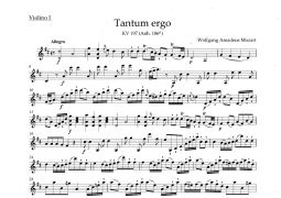Tantum ergo in D major (K.197) (Violin I)