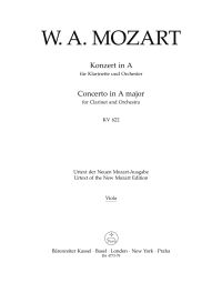 Concerto for Clarinet in A major (K.622) (Viola)