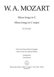 Missa longa in C major (K.262) (Choral Score)
