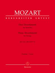 Three Divertimenti for Strings (K.136-138) (Full Score)