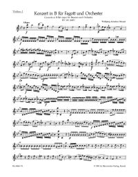 Concerto for Bassoon in B-flat major (K.191) (Violin I)