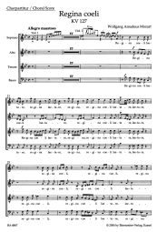 Regina coeli in B-flat major (K.127) (Choral Score)