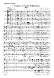 Vesperae solennes de Dominica (K.321) (Choral Score)