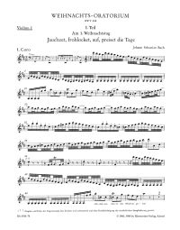 Christmas Oratorio (BWV 248) (Violin I)