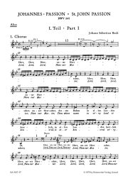 St John Passion (BWV 245) (Alto Voice Part)