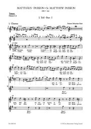 St Matthew Passion (BWV 244) (Voice part: Tenor I & II)