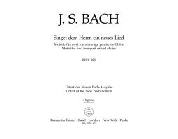 Motet No.1 Singet dem Herrn ein neues Lied (BWV 225) (Organ)
