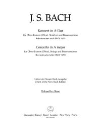 Concerto for Oboe d'Amore (Oboe) in A major (after BWV 1055) (Cello/Bass)