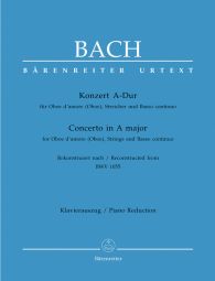 Concerto for Oboe d'Amore (Oboe) in A major (after BWV 1055) (Oboe & Piano)