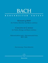 Concerto for Violin in G minor reconstructed from BWV 1056 (Violin & Piano)