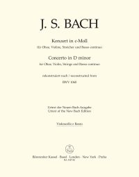 Concerto for Violin and Oboe in C minor (reconstructed from BWV 1060) (Cello/Bass)