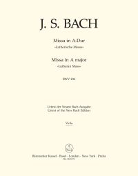 Mass in A major (BWV 234) Lutheran Mass 2 (Viola)