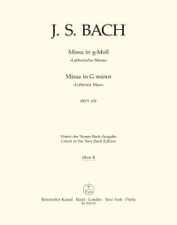 Mass in G minor (BWV 235) Lutheran Mass 3 (Oboe II)