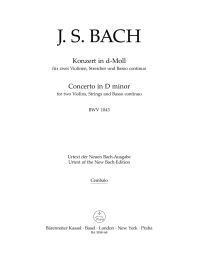 Double Concerto for Two Violins in D minor (BWV 1043) (Cembalo)