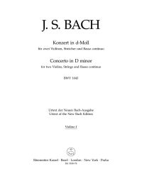 Double Concerto for Two Violins in D minor (BWV 1043) (Violin I)