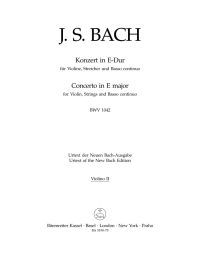 Concerto for Violin in E major (BWV 1042) (Violin II)