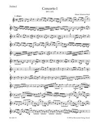 Concerto for Harpsichord No.1 in D minor (BWV 1052) (Violin I)