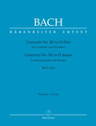 Concerto for Harpsichord No.3 in D major (BWV 1054) (Full Score)