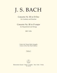 Concerto for Harpsichord No.3 in D major (BWV 1054) (Violin I)