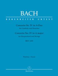 Concerto for Harpsichord No.4 in A major (BWV 1055) (Full Score)
