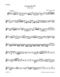 Concerto for Harpsichord No.4 in A major (BWV 1055) (Violin I)