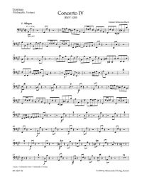 Concerto for Harpsichord No.4 in A major (BWV 1055) (Cello/Bass)