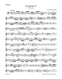 Concerto for Harpsichord No.5 in F minor (BWV 1056) (Violin I)