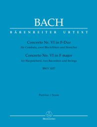 Concerto for Harpsichord No.6 in F major (BWV 1057) (Full Score)