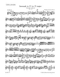 Serenade No. 6 in D (k239) (Serenata notturna) Violin Solo I