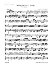 Serenade No. 6 in D (k239) (Serenata notturna) Violin Solo II