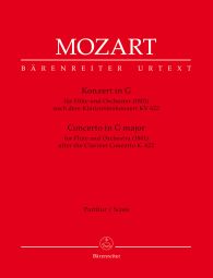 Concerto for Flute in G major in an arrangement of the Clarinet Concerto (K.622) (Full Score)