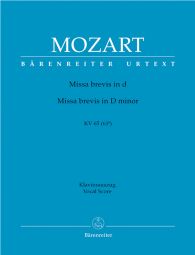 Missa brevis in D minor (K.65) (Vocal Score)
