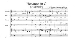 Hosanna in G major (K.223) (Vocal Score)