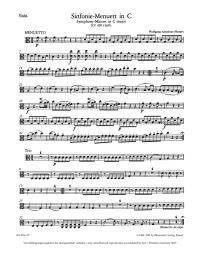Symphony Minuet in C major (K.409) (Viola)