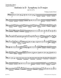 Symphony in D major (K.97) (Cello/Bass)