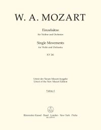 Single Movements for Violin & Orchestra (K.261, K.269 K.373) (Violin I)