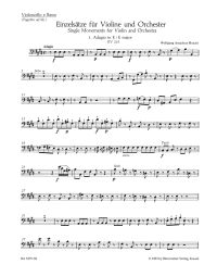Single Movements for Violin & Orchestra (K.261, K.269 K.373) (Cello/Bass)