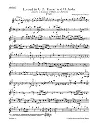 Concerto for Piano No.17 in G major (K.453) (Violin I)