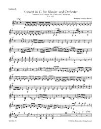 Concerto for Piano No.17 in G major (K.453) (Violin II)