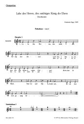 Lobe den Herren Choral Score