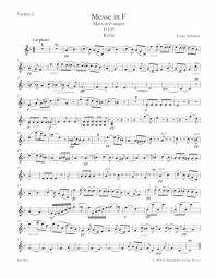 Mass in F major D 105 (Violin I)