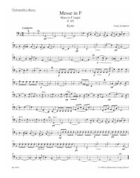 Mass in F major D 105 (Cello/Bass)