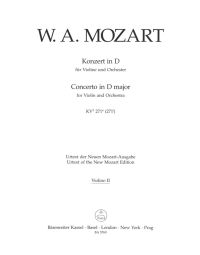 Concerto for Violin in D major (K.271a) (Violin II)