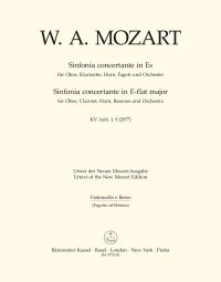 Sinfonia concertante for Oboe, Clarinet, Horn, Bassoon in E-flat major (K.297b) (Cello/Bass)