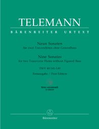 Nine Sonatas for two Flutes without Bass (TWV 40: 141-149) (Playing Score)