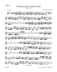 Christus, der ist mein Leben (TVWV 1:138) (Violin I)