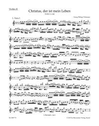 Christus, der ist mein Leben (TVWV 1:138) (Violin II)