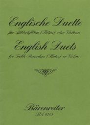 English Duets for Treble Recorders (Flutes) or Violins