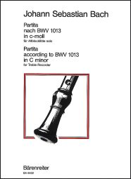 Partita for Solo Treble Recorder in C minor (original key A minor) (BWV 1013)