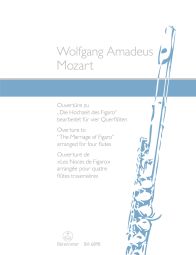 Overture to "The Marriage of Figaro" arranged for four Flutes (Score & Parts)
